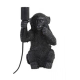 Black Monkey Table Lamp - 19.5x20x34cm, EU Plug Compatible