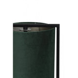 Santos Matt Black Table Lamp with Dark Green Shade - 22x35cm