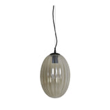 Elegant Jenny Glass Pendant Lamp, Gold Finish, 23x31.5cm