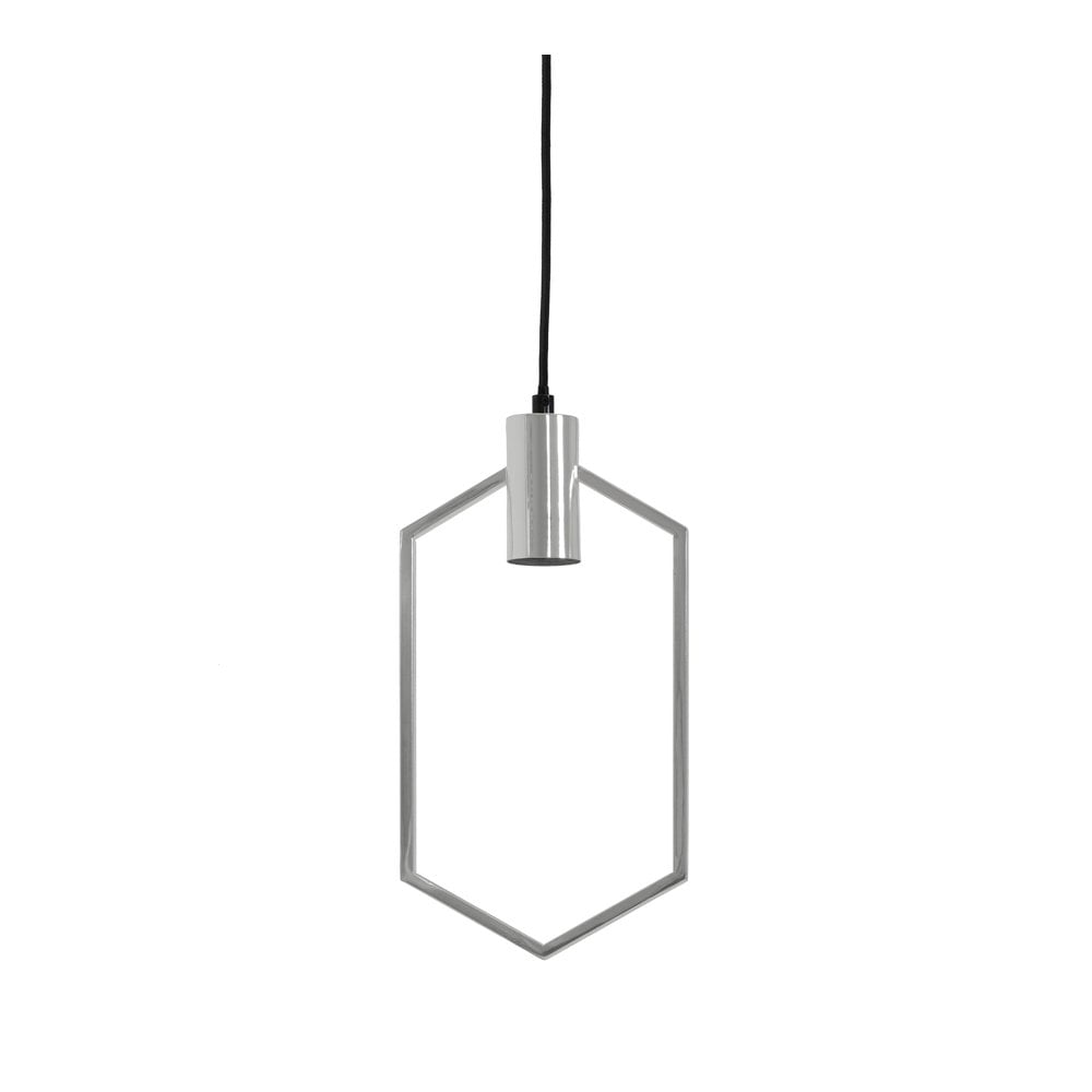Aina Chrome Pendant Light 20x40cm