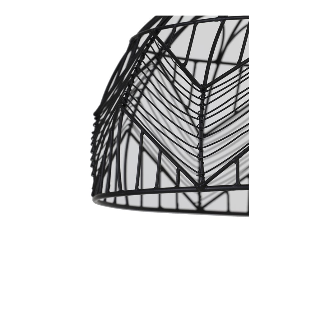 Kalibo Matte Black Round Hanging Lamp 40x25cm