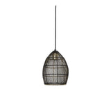 Meya Round Black and Gold Pendant Light 20x25cm