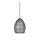 Meya Pendant Lamp in Black and Gold - 23x31cm
