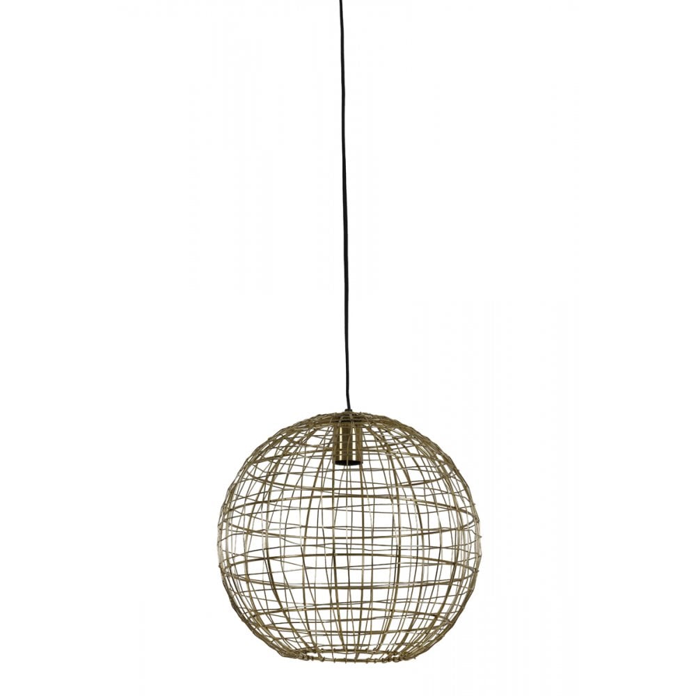 Title: Mirana Bronze Round Hanging Lamp - 35cm