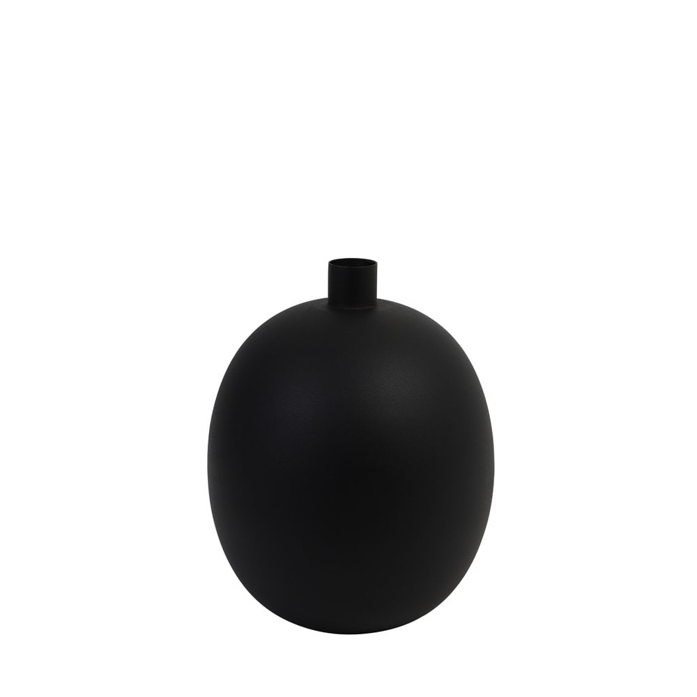 Elegant Matte Black Binco Vase - 26x34cm Statement Piece