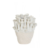 Elegant White Ceramic Vase 27.5cm - Kyral Decorative Collection