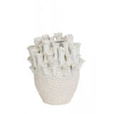 Elegant White Ceramic Vase 27.5cm - Kyral Decorative Collection