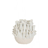 Elegant 33cm Ceramic Vase in Cream and White by Kyral