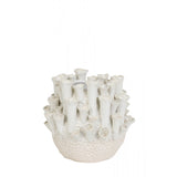 Elegant 33cm Ceramic Vase in Cream and White by Kyral