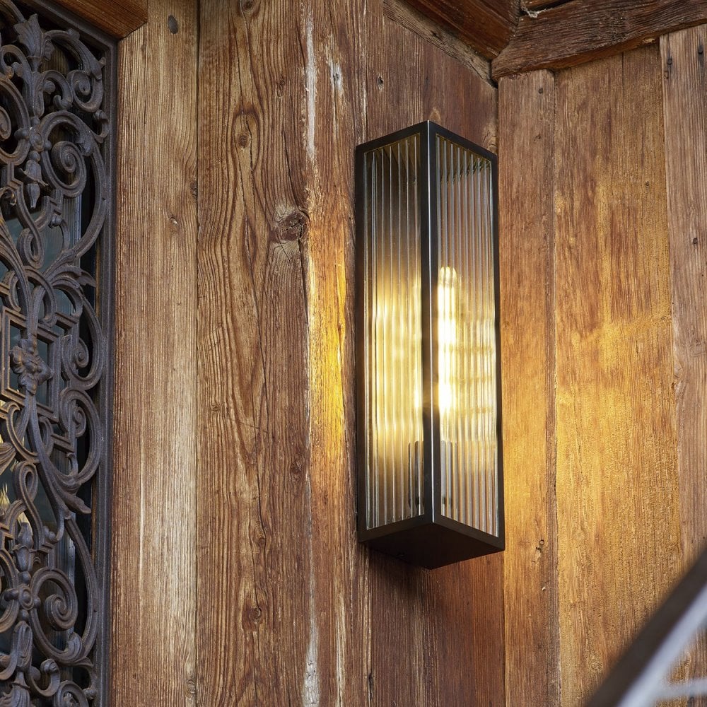 Keegan Outdoor Wall Light Rubbed Bronze IP44 Large