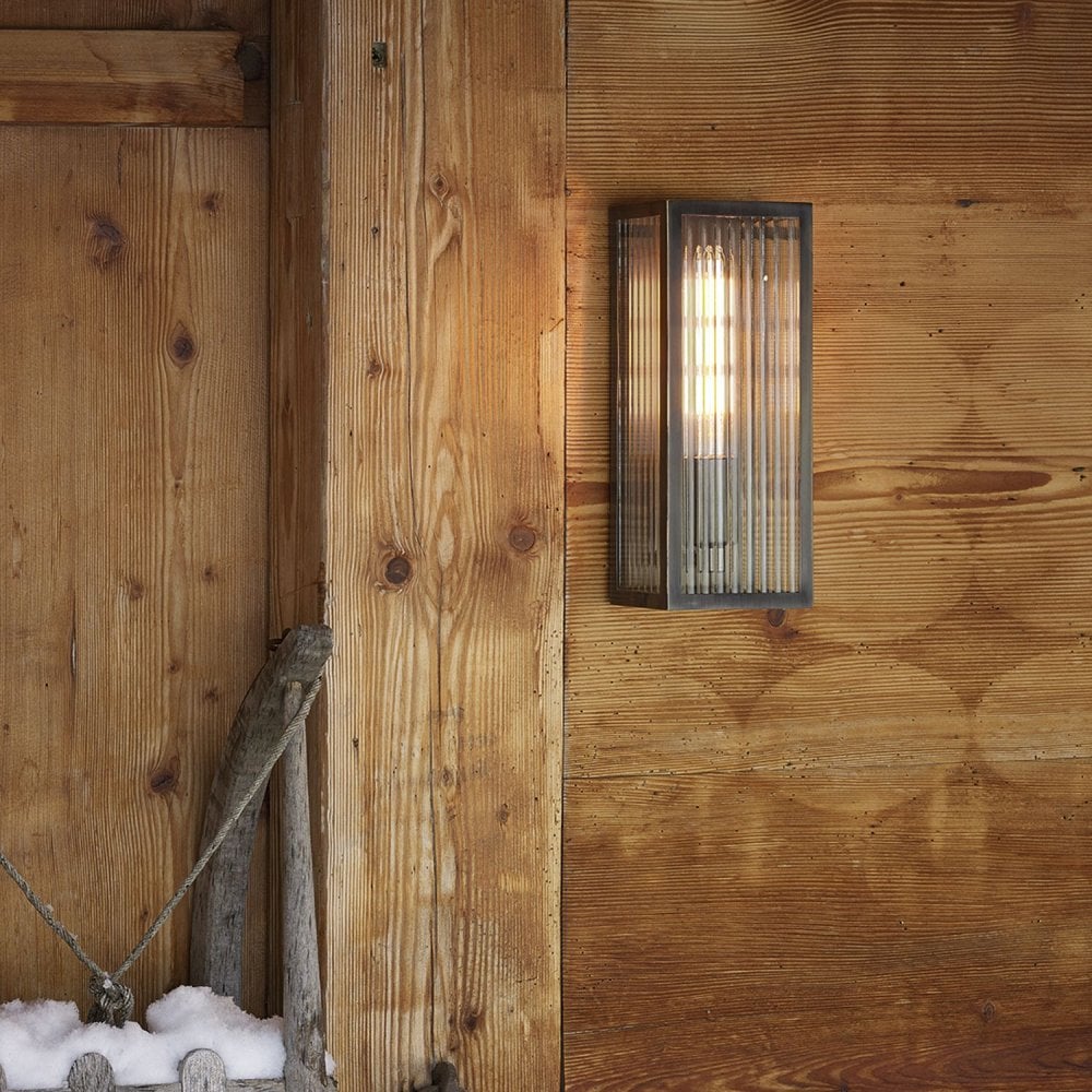 Keegan Outdoor Wall Light Rubbed Bronze IP44 Small