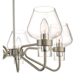 Keta 5 Light Semi Flush Satin Chrome & Polished Chrome