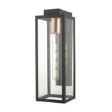 Naxos Outdoor Wall Light Black Glass IP43