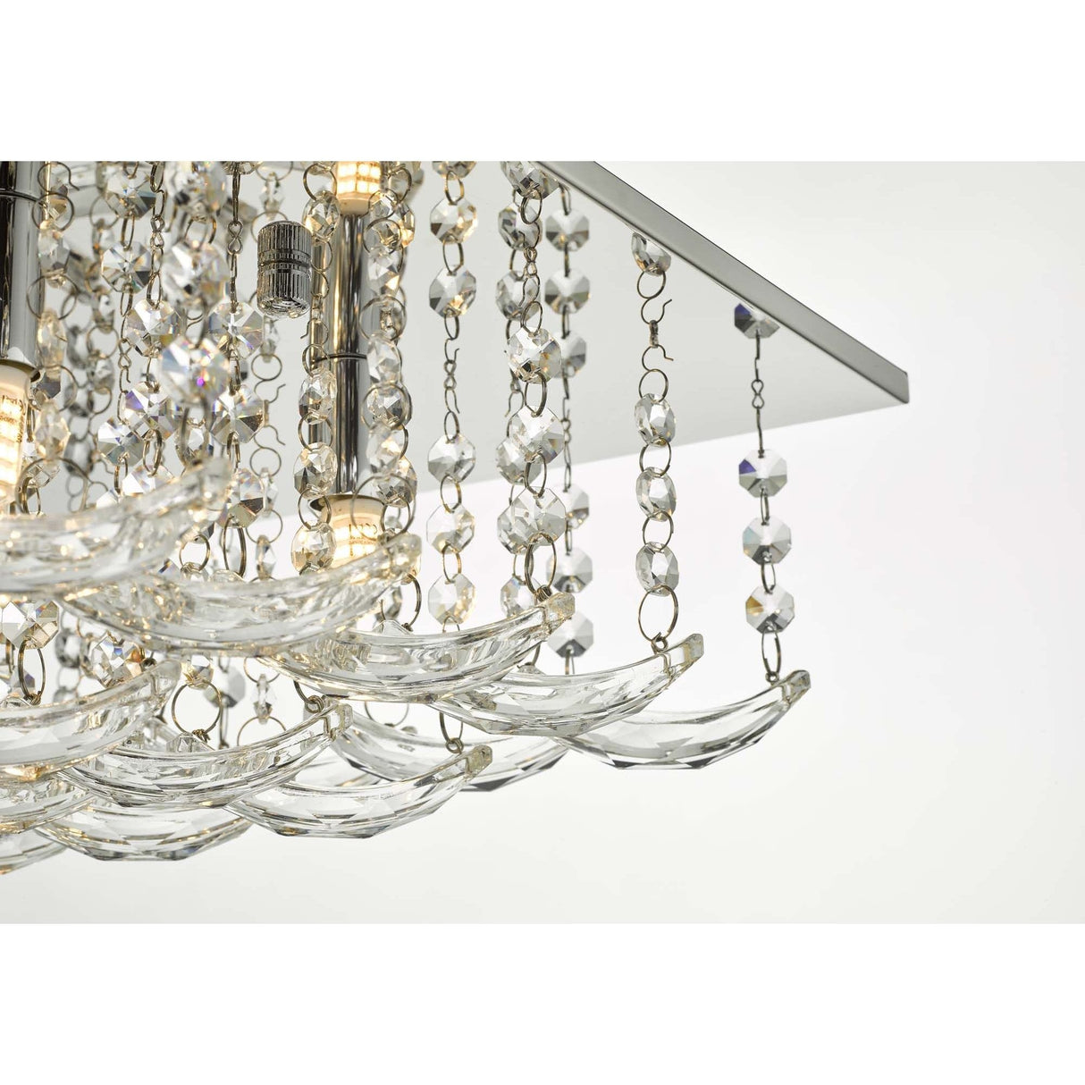 Orella 5 Light Flush Polished Chrome & Crystal