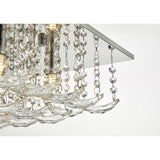 Orella 5 Light Flush Polished Chrome & Crystal