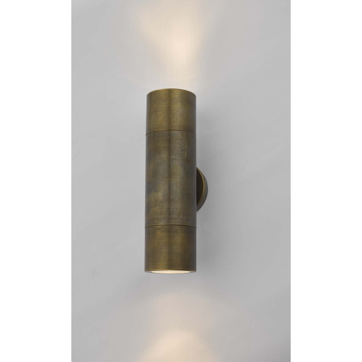 Ortega Outdoor 2 Light Wall Light Natural Brass IP65