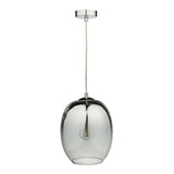 Patrice 1 Light Pendant Silver Glass
