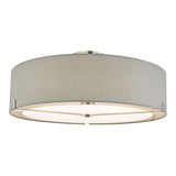 Santino 3 Light Semi Flush Satin Chrome With Grey Shade