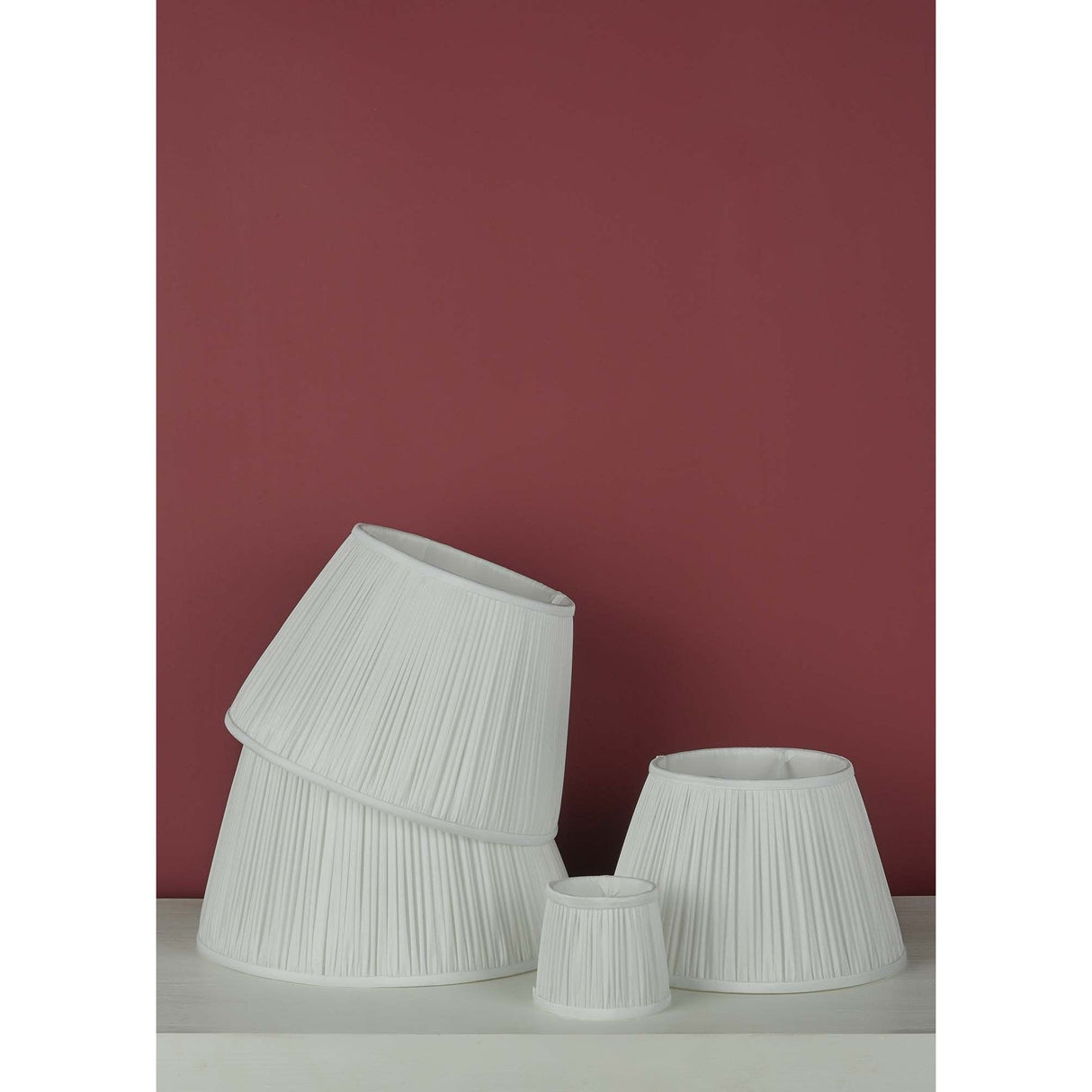 Ulyana Ivory Faux Silk Pleated Shade 45cm