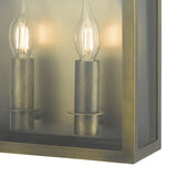 Vapour 2 Light Coach Lantern Outdoor Wall Light Weathered Brass IP44