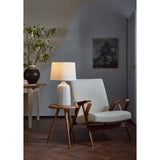 Vondra Table Lamp White & Grey With Shade