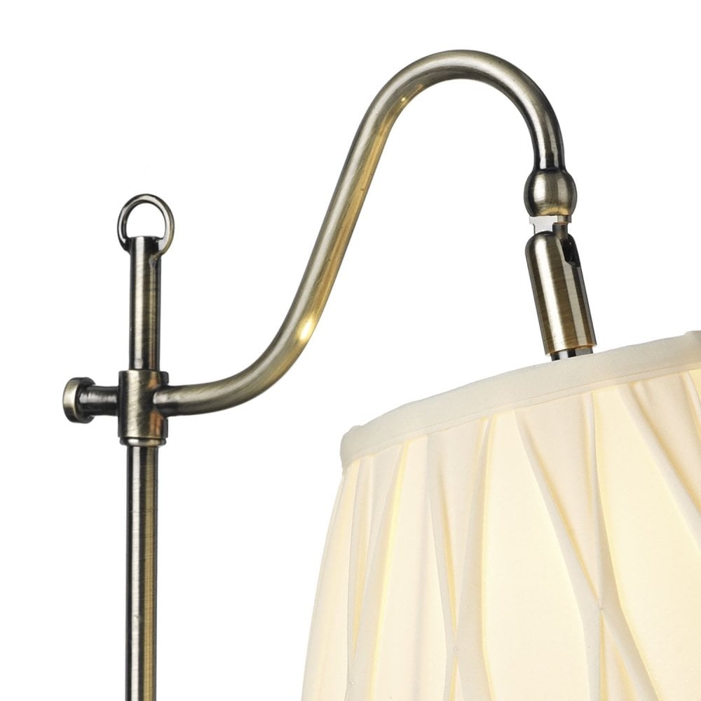 Suffolk Rise & Fall Table Lamp Antique Brass With Shade