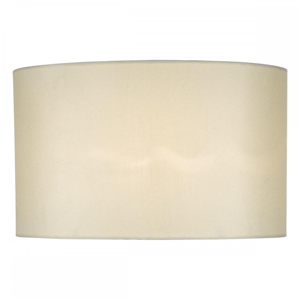 Syracuse White Faux Silk Oval Shade 40cm