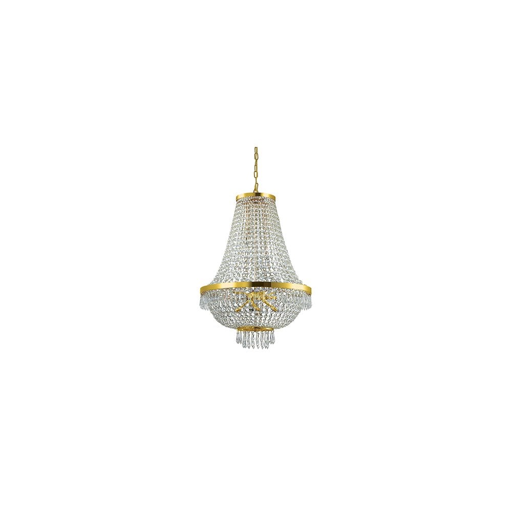 Caesar Gold 12-Light Pendant Chandelier