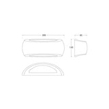 Francy 6W 4000K LED E27 Dual Light Grey Opal Wall Fixture