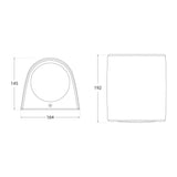 Marta 160 LED Wall Light, Black Finish, Cool White 7W Luminaire