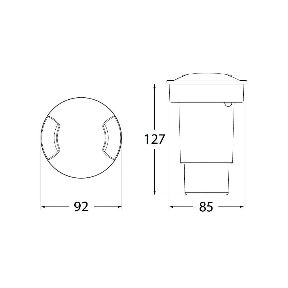 Ceci 90-2L 3.5W 4000K GU10 LED Black Ground Light