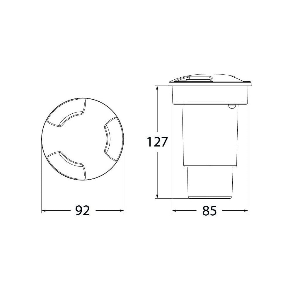 Ceci 90-3L 3.5W 4K GU10 LED Black Groundlight with Frosted Diffuser