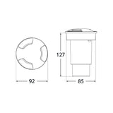 Ceci 90-3L 3.5W 4K GU10 LED Black Groundlight with Frosted Diffuser