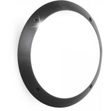 Lucia 9W Cool White LED Round Black Bulkhead Light Fixture