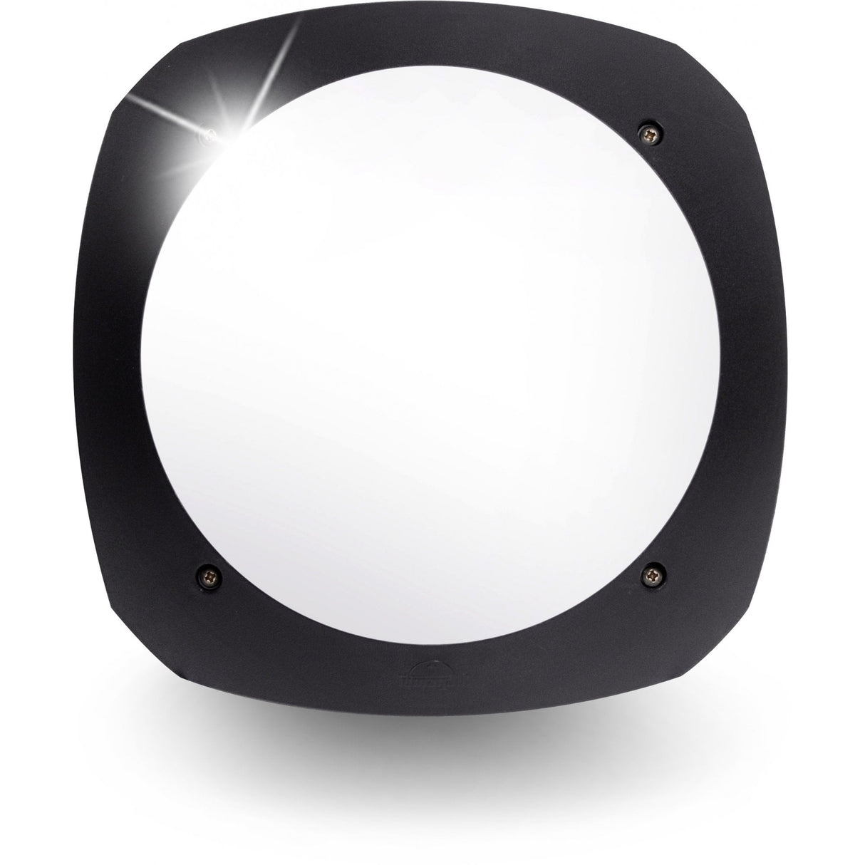 Stucchi Black 9W 4000K LED Square Emergency Bulkhead Light