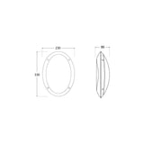 Maddi 9W 4K LED Round Emergency Bulkhead Light in White