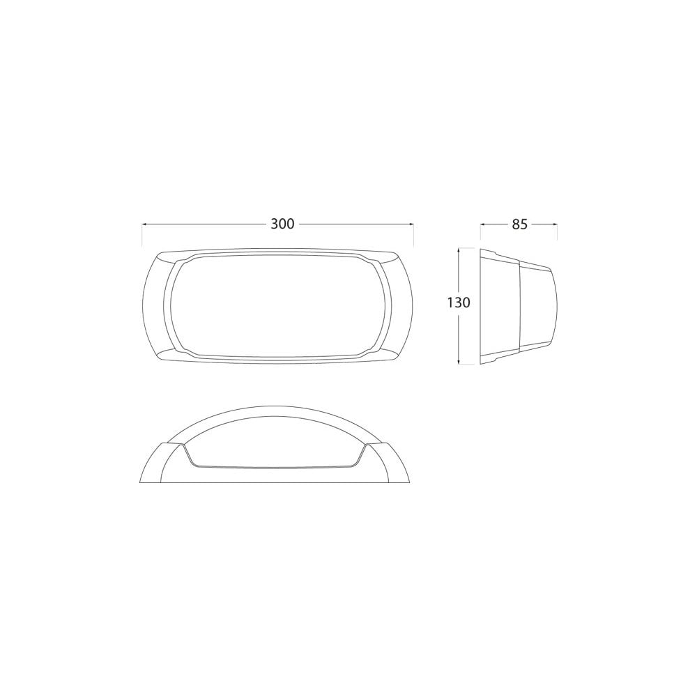 Francy 6W 3000K Warm White LED E27 Open Bulkhead Light in Light Grey Opal
