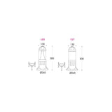 Modern Sauro 500mm Black Bollard with Aluminum Louvre, E27 Base