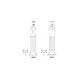 Sauro E27 800mm Classic Resin Bollard with Aluminum Louvre