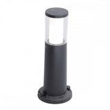 Carlo 400 Black LED Bollard with Frosted Diffuser – Contemporary 400mm GU10 Light