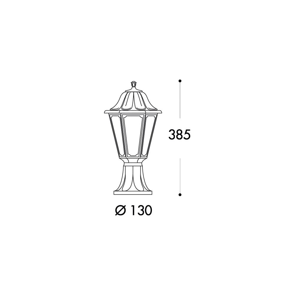 Anna Mikrolot E27 Hexagonal Pedestal Lantern in Elegant White