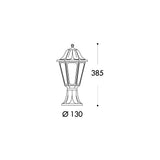 Anna Mikrolot E27 Hexagonal Pedestal Lantern in Elegant White