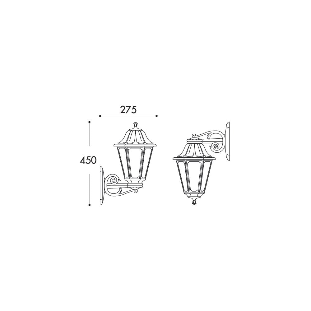 Anna Bisso Classic White Hexagonal Wall Lantern