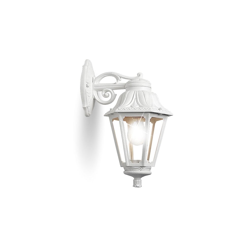 Anna Bisso 6W LED Classic White Wall Lantern with Hexagonal Design