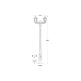 Elegant Twin Head Black Lantern Post - Anna Gigi Bisso Collection