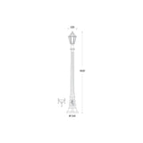Anna Artu Black Hexagonal Post Lantern - Classic E27 Outdoor Fixture