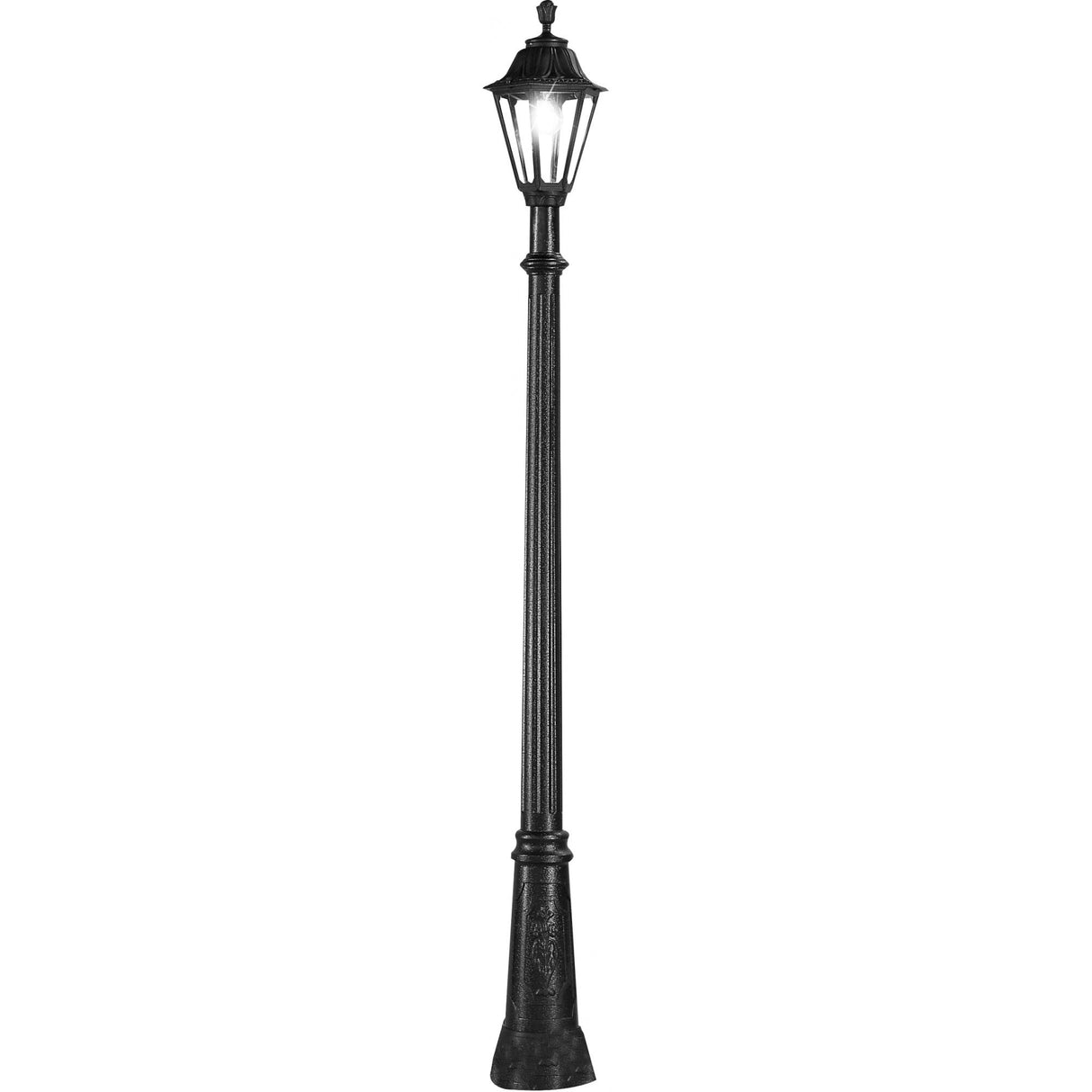Rut Gigi E27 Classic Hexagonal Black Post Lantern