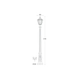 Rut Gigi E27 Classic Hexagonal Black Post Lantern