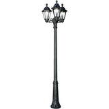 Rut Ricu-Bisso 3x6W LED Black Triple Head Classic Hexagonal Lantern Post