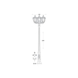 Rut Ricu-Bisso 3x6W LED Black Triple Head Classic Hexagonal Lantern Post